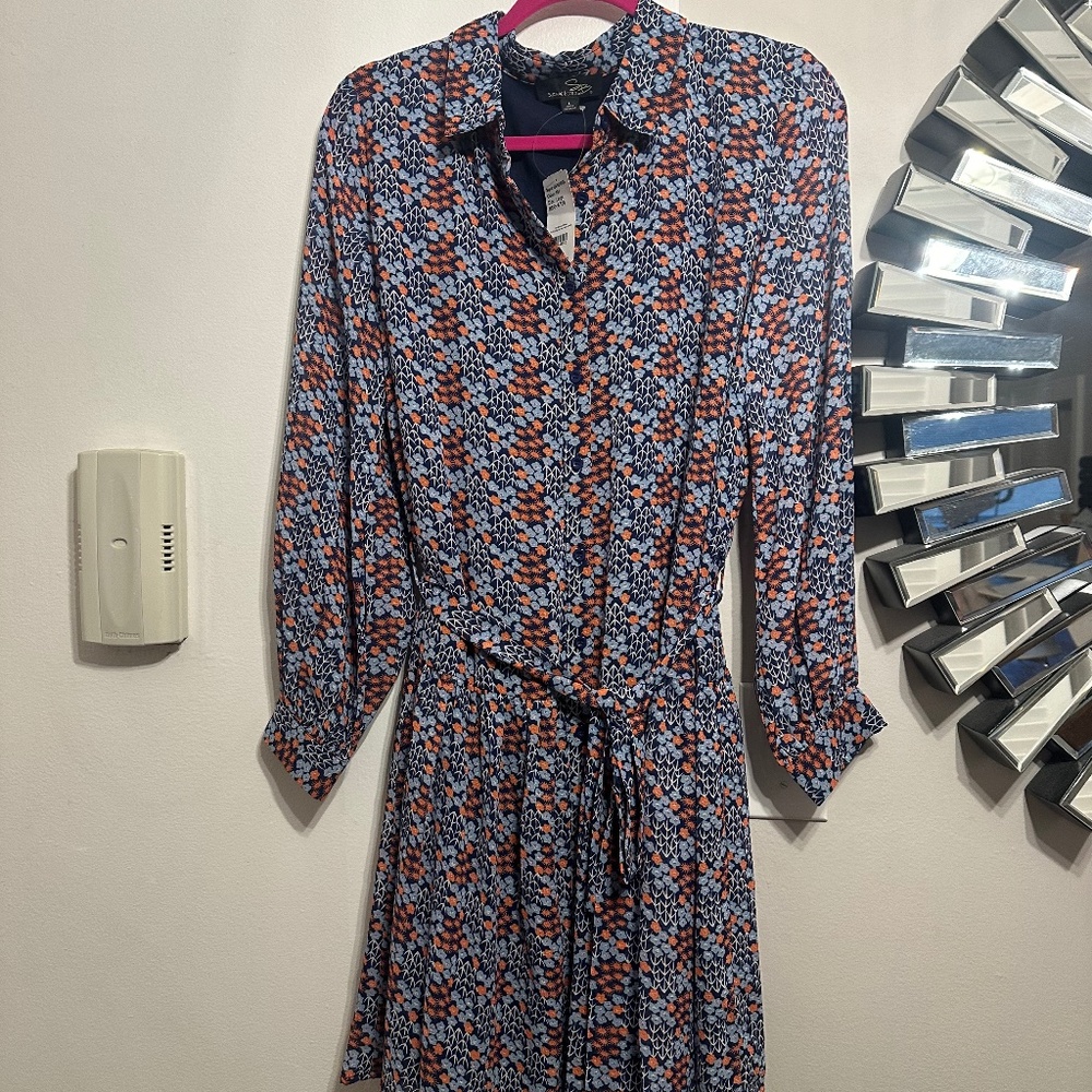 Suzanne Betro Retro Shirt Dress NWT Size L